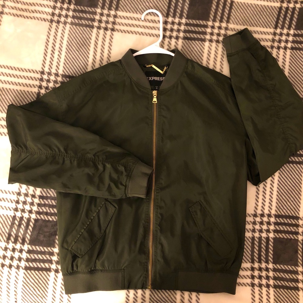 EXPRESS Olive Green Bomber Jacket